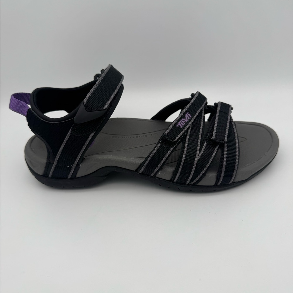 Teva Tirra Women’s Adjustable Outdoor Sandals – Black / Grey / Purple – Size 7